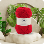 Acrowools Vintage, Hand Knitting and Crochet Yarn (100 gram) - Red