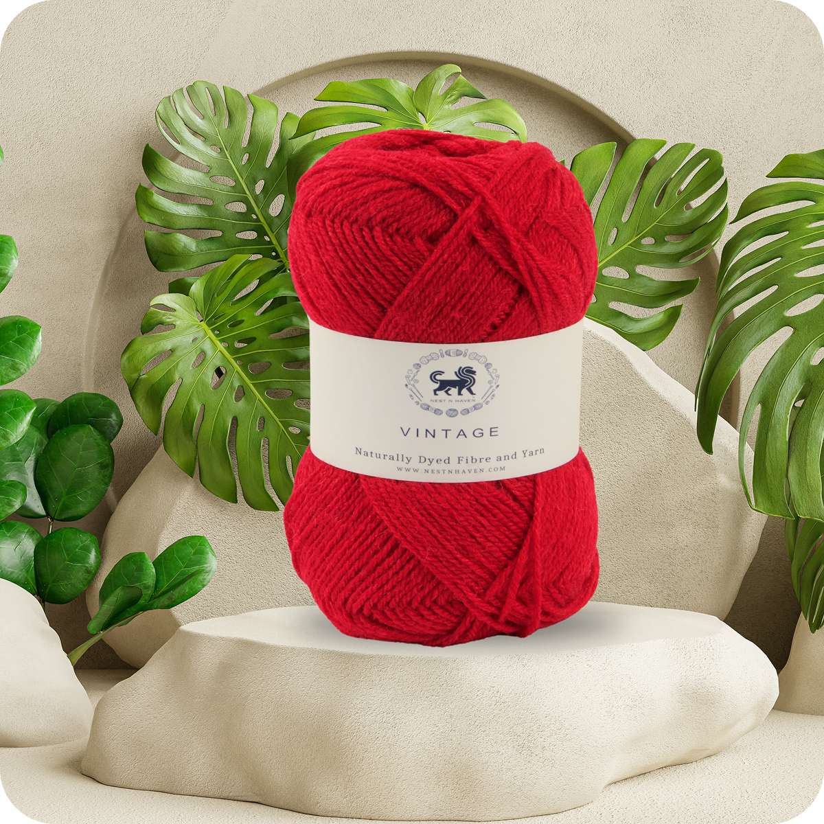 Acrowools Vintage, Hand Knitting and Crochet Yarn (100 gram) - Red