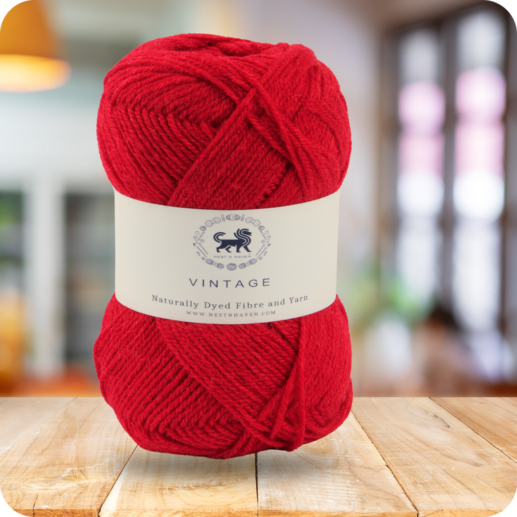 Acrowools Vintage, Hand Knitting and Crochet Yarn (100 gram) - Red