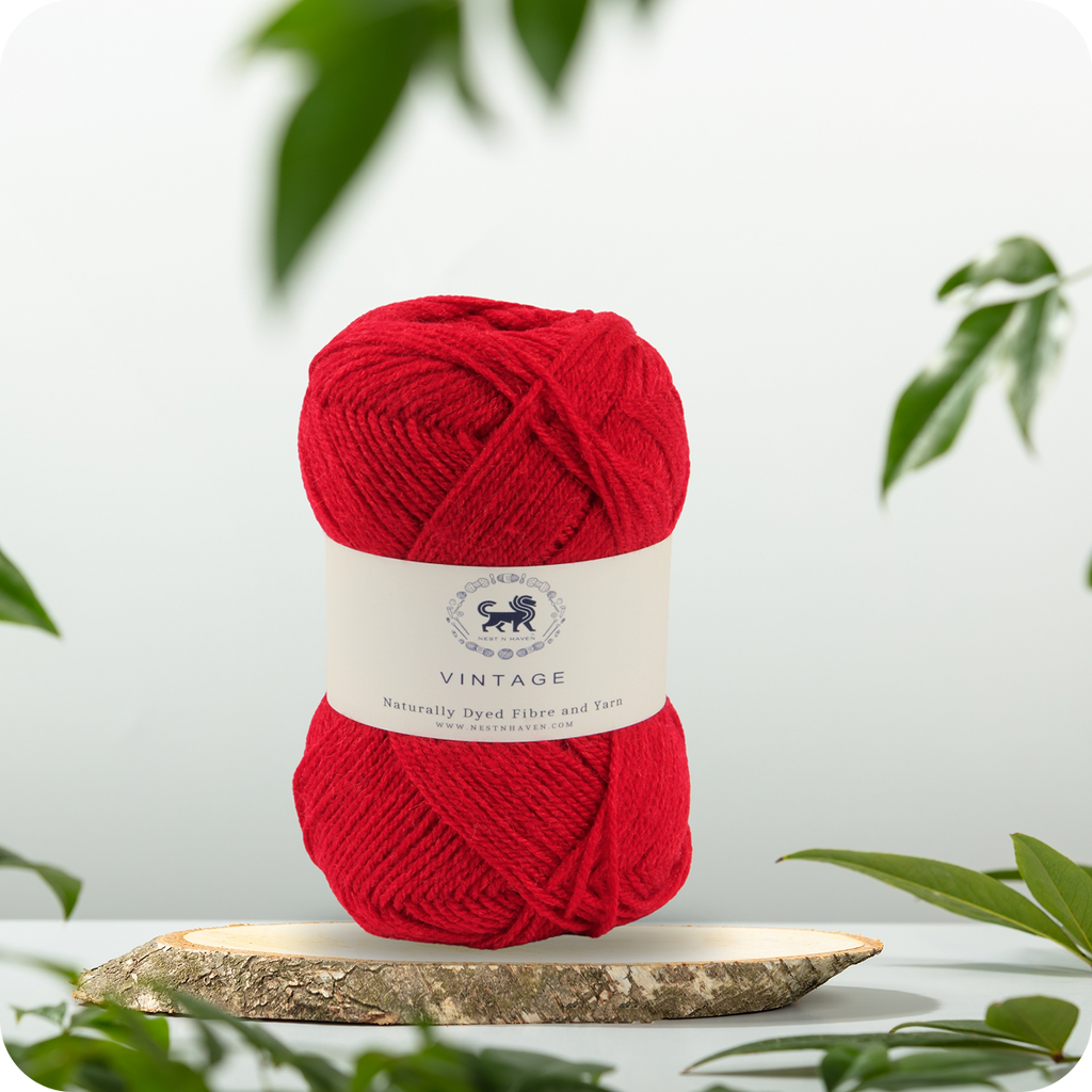 Acrowools Vintage, Hand Knitting and Crochet Yarn (100 gram) - Red