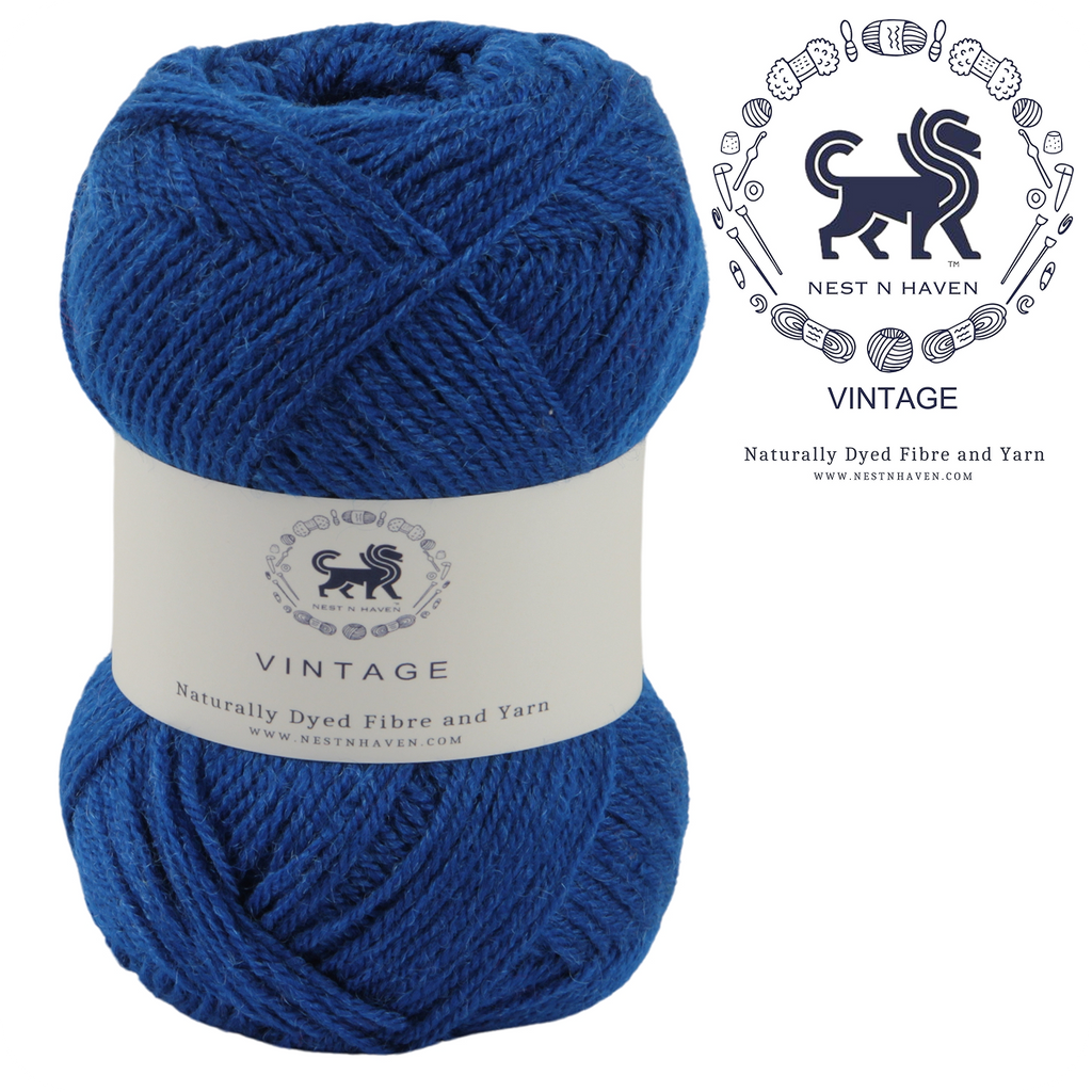 Acrowools Vintage, Hand Knitting and Crochet Yarn (100 gram) - Navy Blue