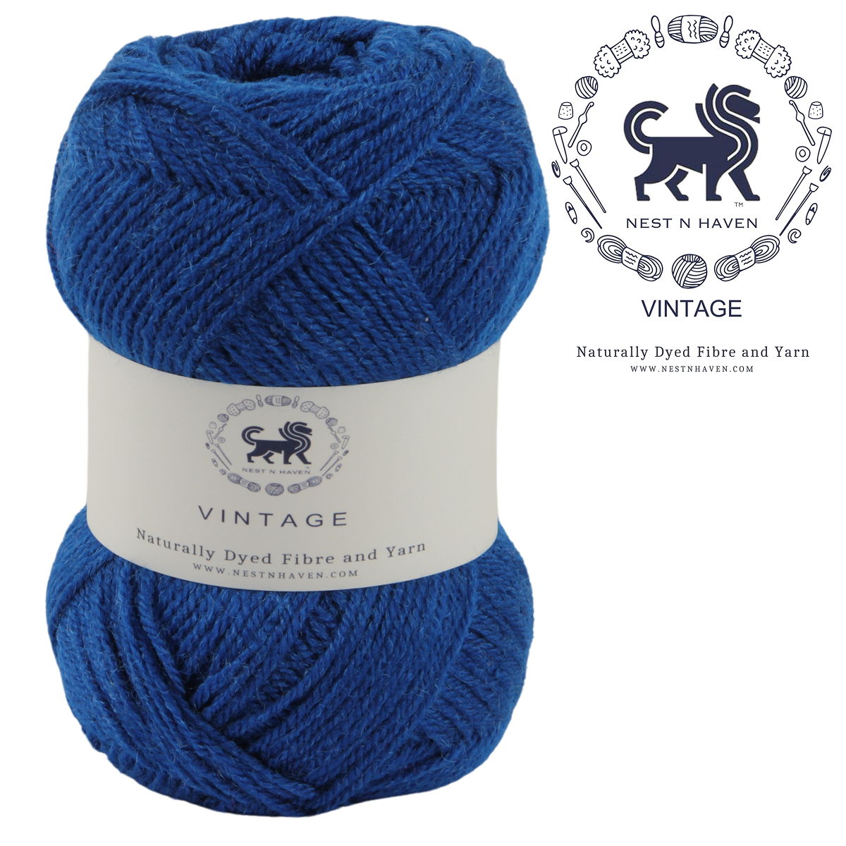 Acrowools Vintage, Hand Knitting and Crochet Yarn (100 gram) - Navy Blue