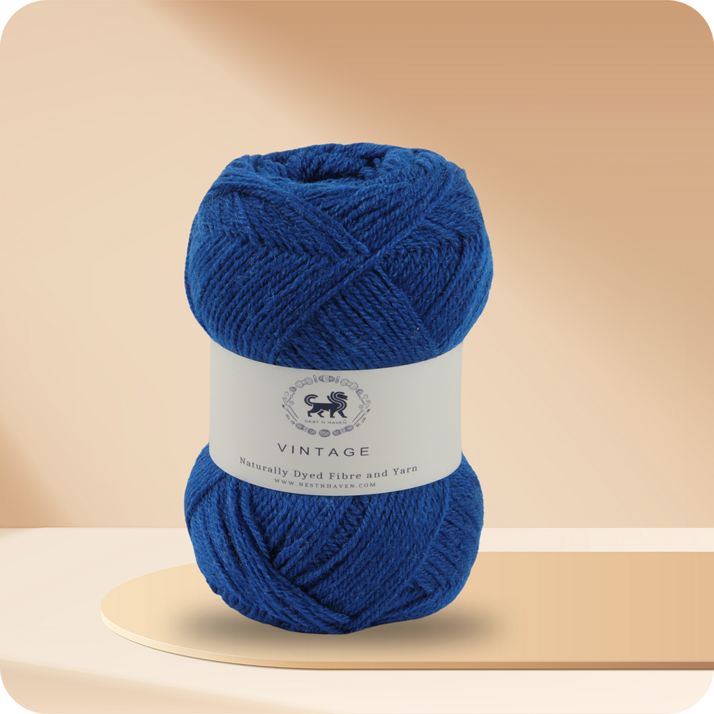 Acrowools Vintage, Hand Knitting and Crochet Yarn (100 gram) - Navy Blue