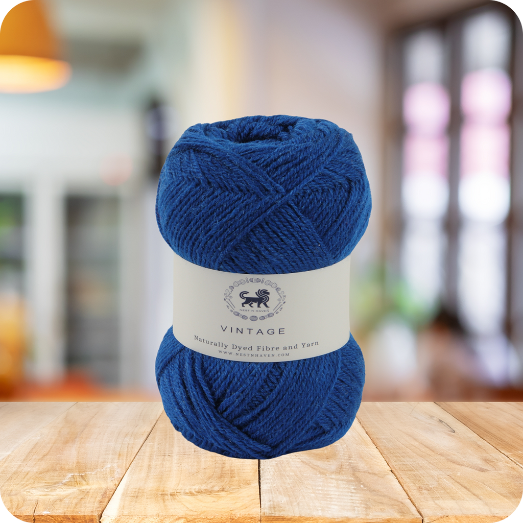 Acrowools Vintage, Hand Knitting and Crochet Yarn (100 gram) - Navy Blue