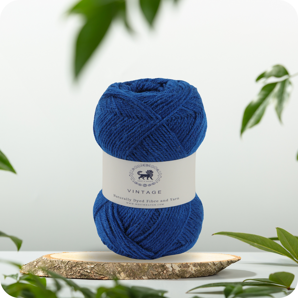Acrowools Vintage, Hand Knitting and Crochet Yarn (100 gram) - Navy Blue