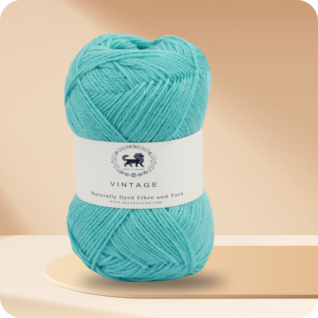 Acrowools Vintage, Hand Knitting and Crochet Yarn (100 gram) - Sky Blue
