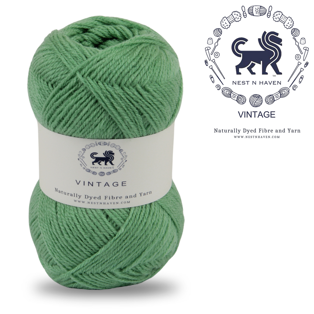Acrowools Vintage, Hand Knitting and Crochet Yarn (100 gram) - Green