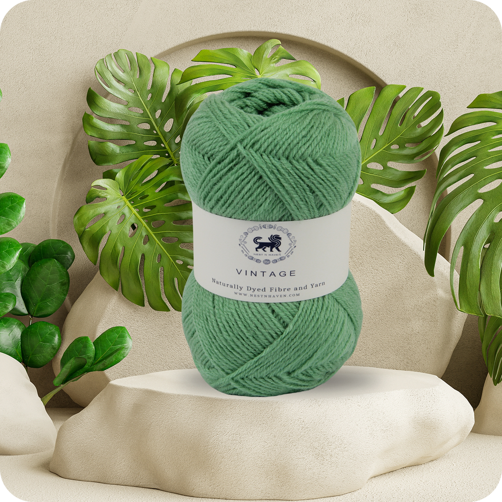 Acrowools Vintage, Hand Knitting and Crochet Yarn (100 gram) - Green