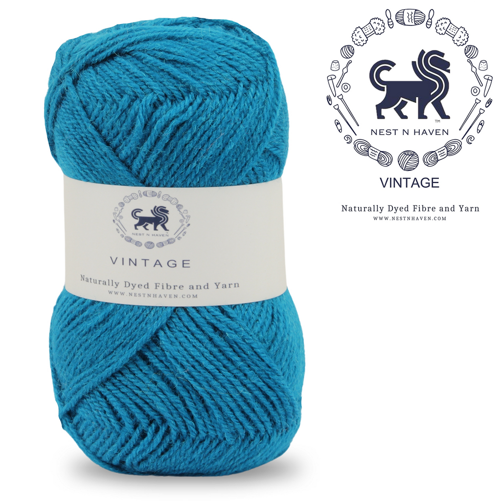 Acrowools Vintage, Hand Knitting and Crochet Yarn (100 gram) - Blue