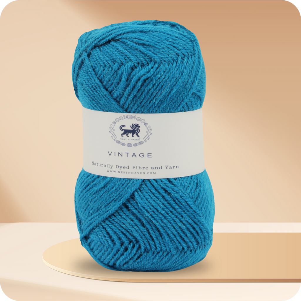 Acrowools Vintage, Hand Knitting and Crochet Yarn (100 gram) - Blue
