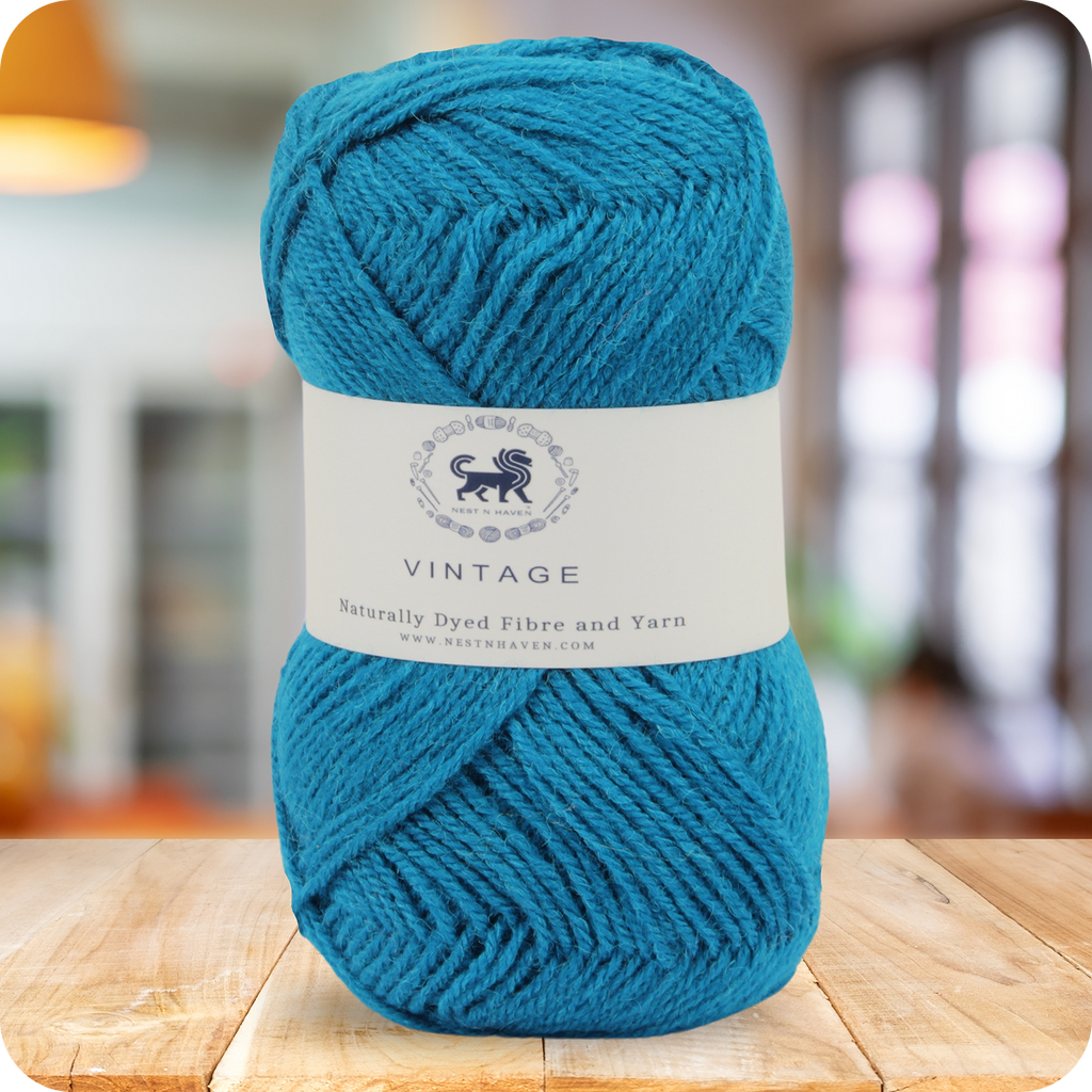 Acrowools Vintage, Hand Knitting and Crochet Yarn (100 gram) - Blue