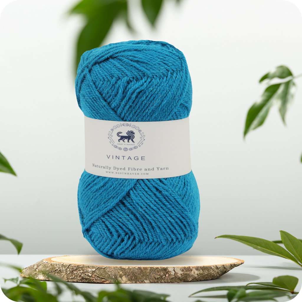 Acrowools Vintage, Hand Knitting and Crochet Yarn (100 gram) - Blue