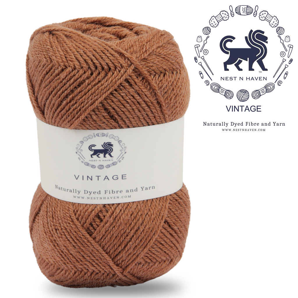 Acrowools Vintage, Hand Knitting and Crochet Yarn (100 gram) - Light Brown