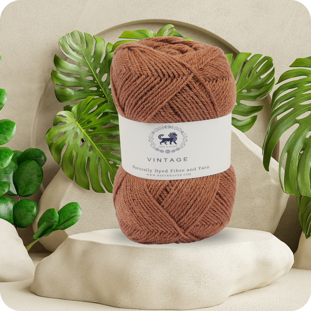 Acrowools Vintage, Hand Knitting and Crochet Yarn (100 gram) - Light Brown