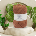 Acrowools Vintage, Hand Knitting and Crochet Yarn (100 gram) - Light Brown