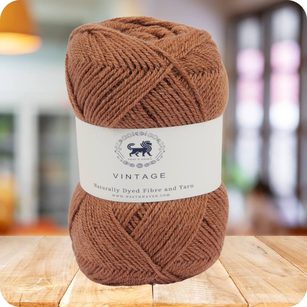 Acrowools Vintage, Hand Knitting and Crochet Yarn (100 gram) - Light Brown