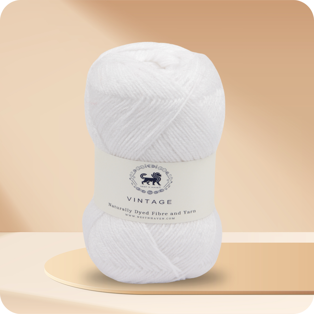 Acrowools Vintage, Hand Knitting and Crochet Yarn (100 gram) - White