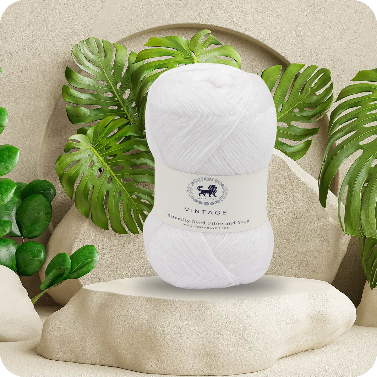 Acrowools Vintage, Hand Knitting and Crochet Yarn (100 gram) - White