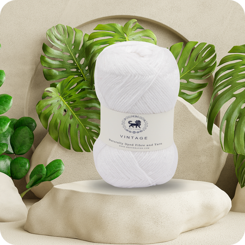 Acrowools Vintage, Hand Knitting and Crochet Yarn (100 gram) - White