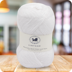 Acrowools Vintage, Hand Knitting and Crochet Yarn (100 gram) - White