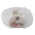 Baby  Yarn  pack of 6 (25gms x 6) 150 gram -  White