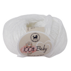 Baby  Yarn  pack of 6 (25gms x 6) 150 gram -  White