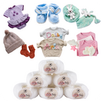 Baby  Yarn  pack of 6 (25gms x 6) 150 gram -  White