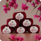 Baby  Yarn  pack of 6 (25gms x 6) 150 gram -  Wine