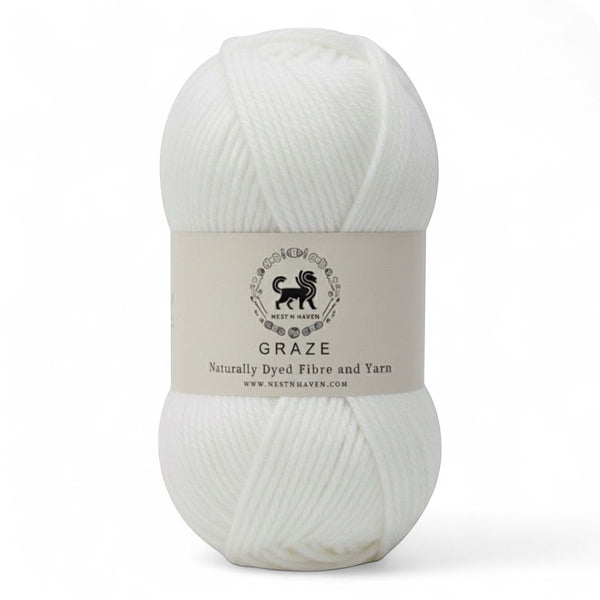 Graze Hand Knitting and Crochet Bulky Yarn (100 gram) - White