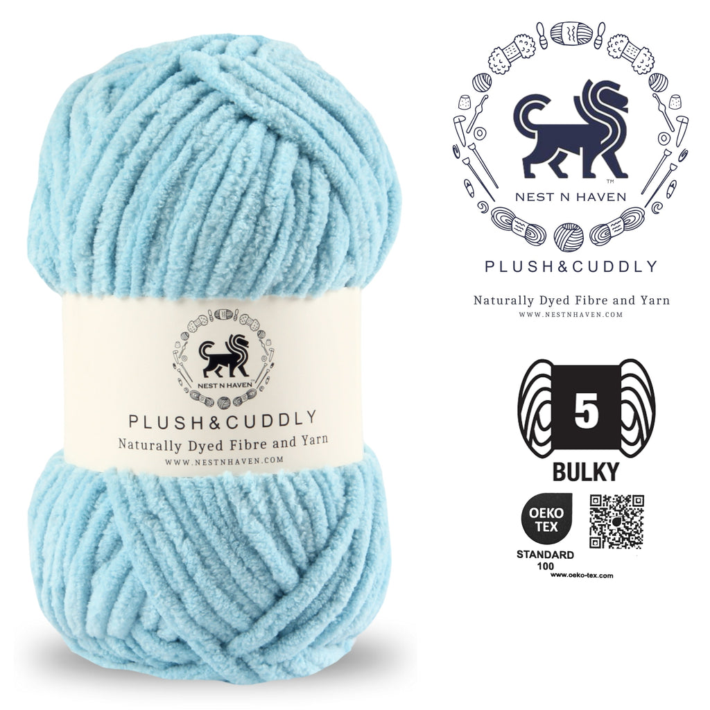 Plush and Cuddly Yarn (100 gram) - Aqua Blue