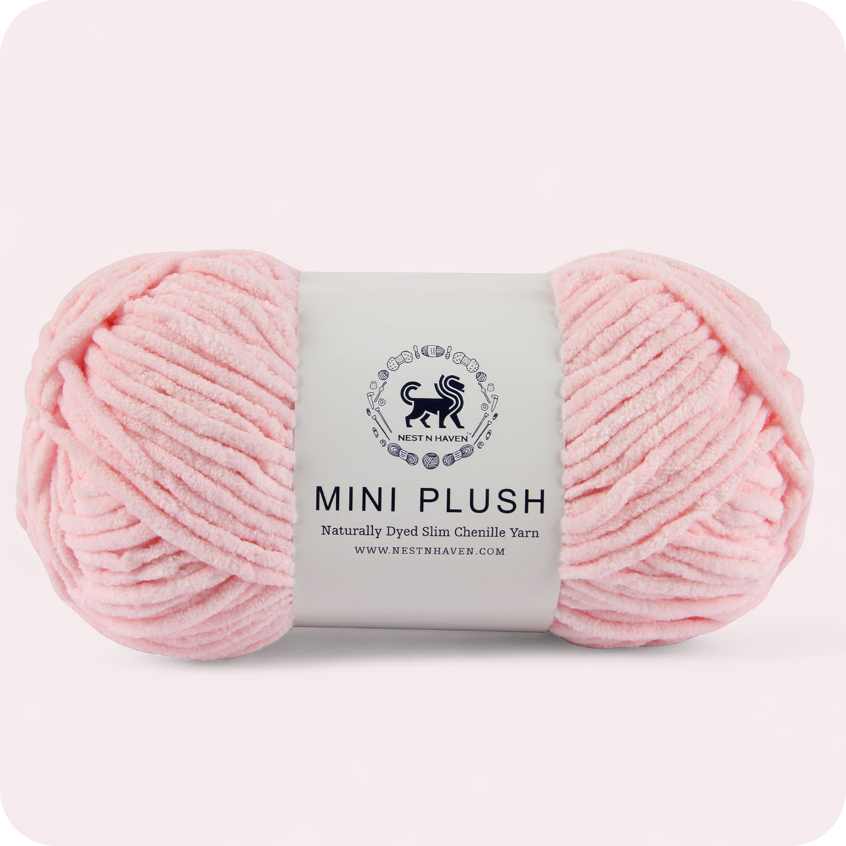 MINI Plush Chenille Yarn (100 gram) - Baby Pink