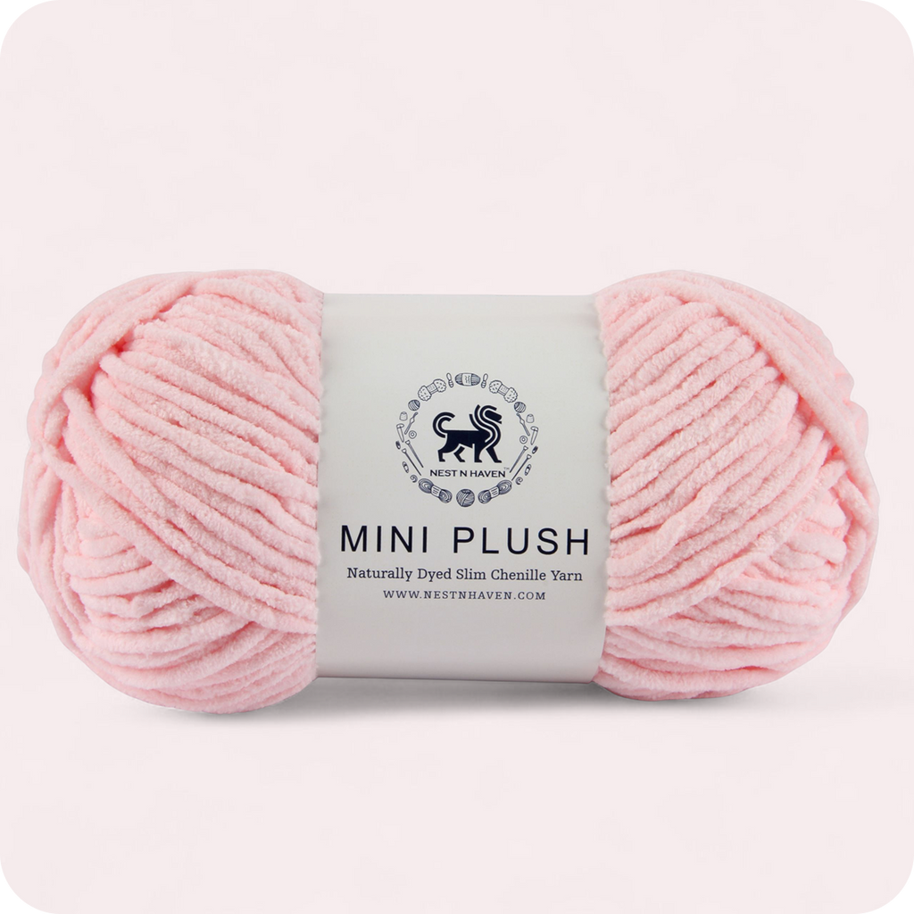 MINI Plush Chenille Yarn (100 gram) - Baby Pink