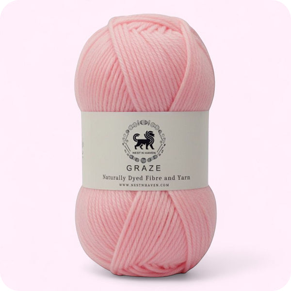 Graze Hand Knitting and Crochet Bulky Yarn (100 gram) - Baby Pink