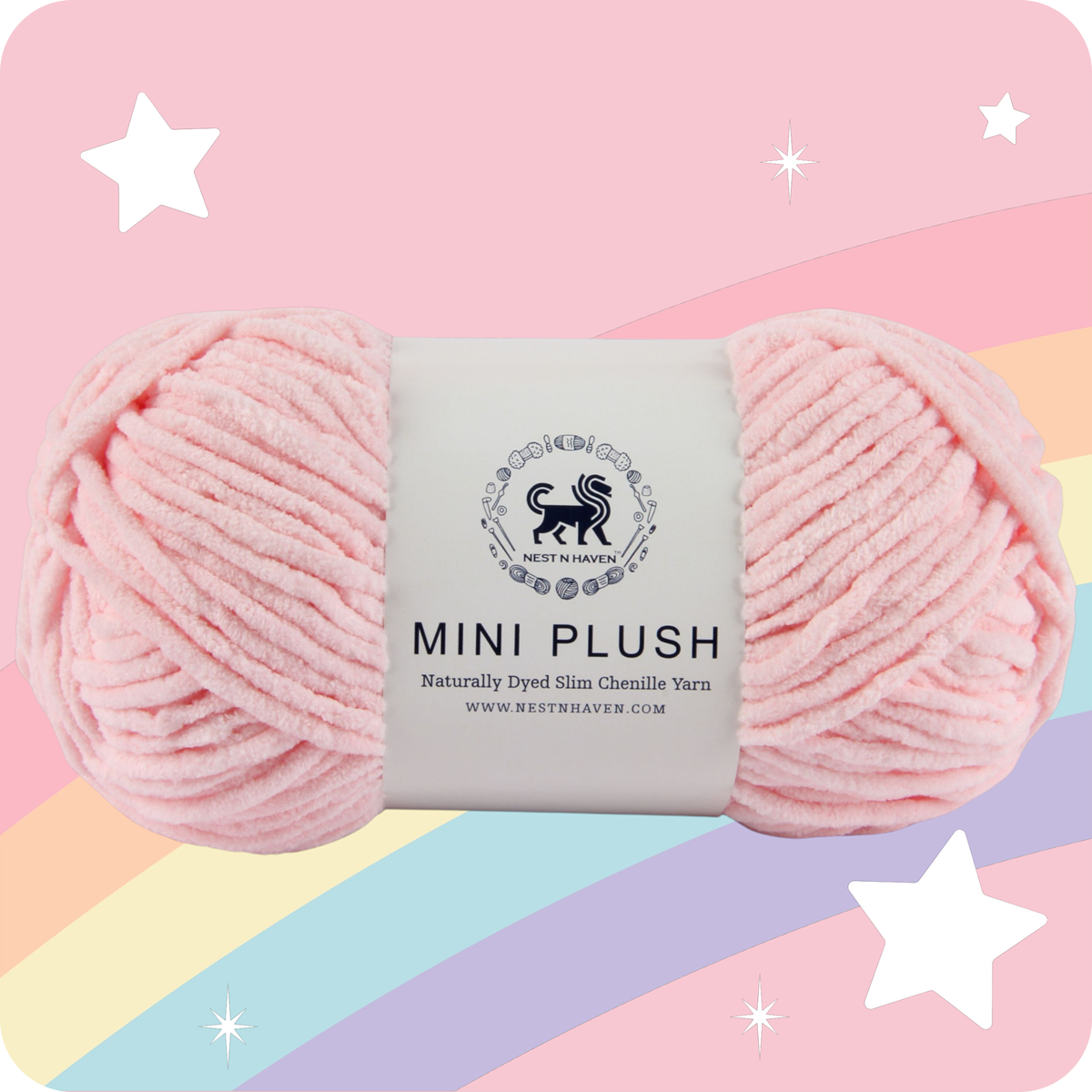 MINI Plush Chenille Yarn (100 gram) - Baby Pink