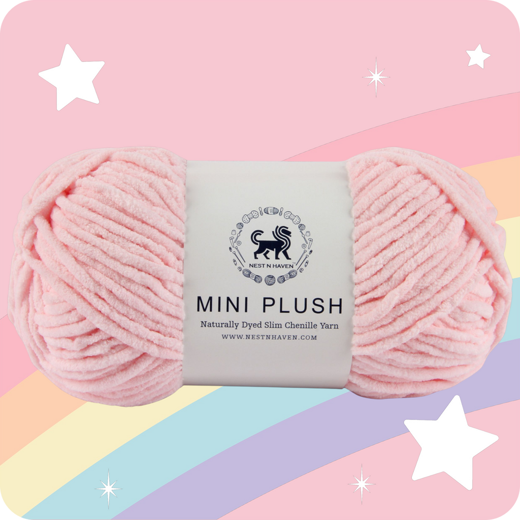 MINI Plush Chenille Yarn (100 gram) - Baby Pink