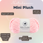 MINI Plush Chenille Yarn (100 gram) - Baby Pink