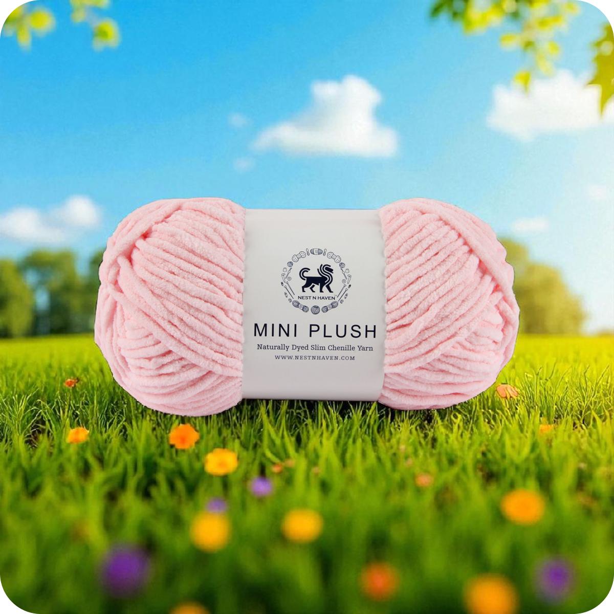 MINI Plush Chenille Yarn (100 gram) - Baby Pink