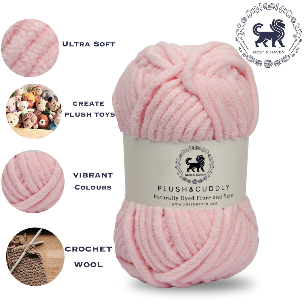Plush and Cuddly Yarn (100 gram) - Baby Pink