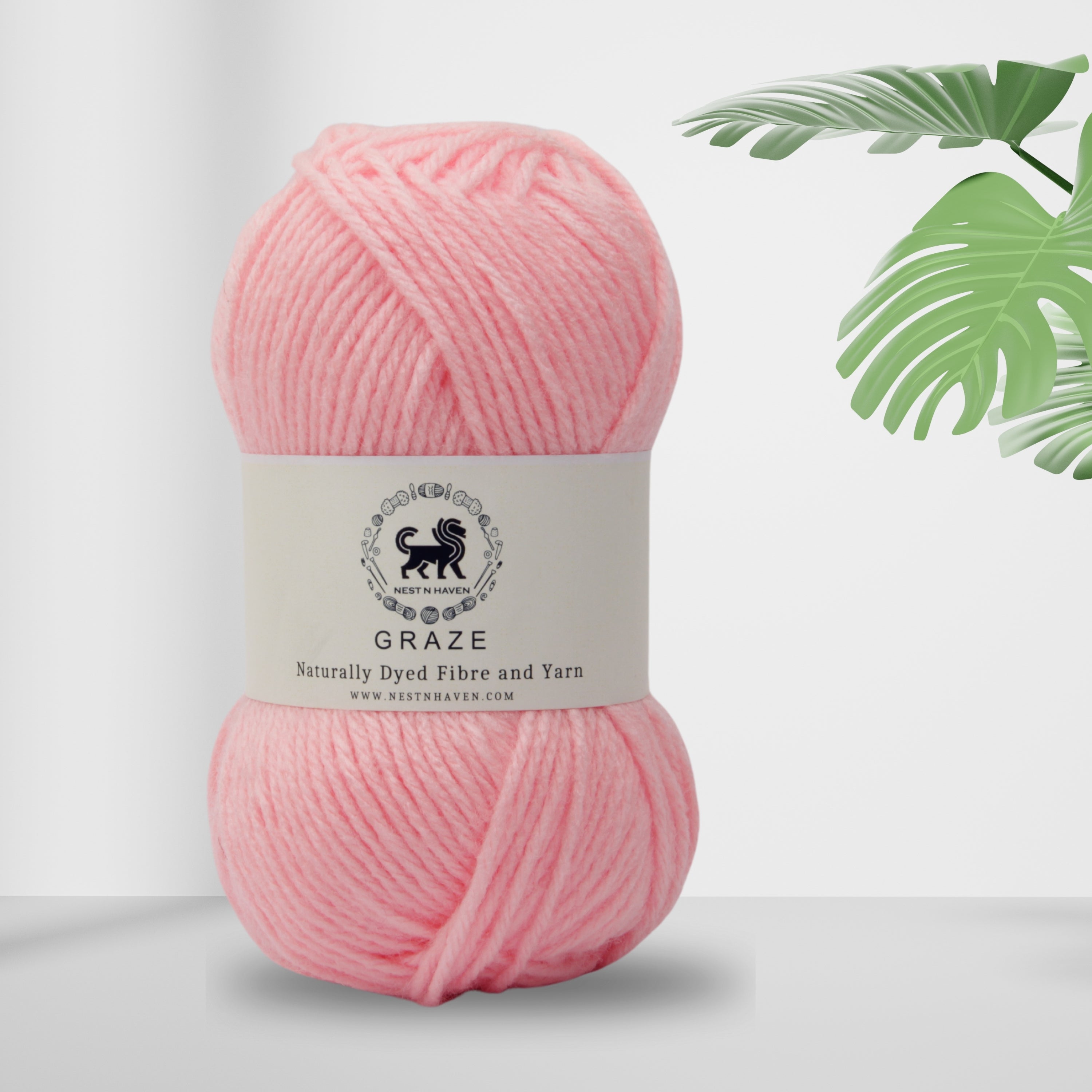 Graze Hand Knitting and Crochet Bulky Yarn (100 gram) - Baby Pink