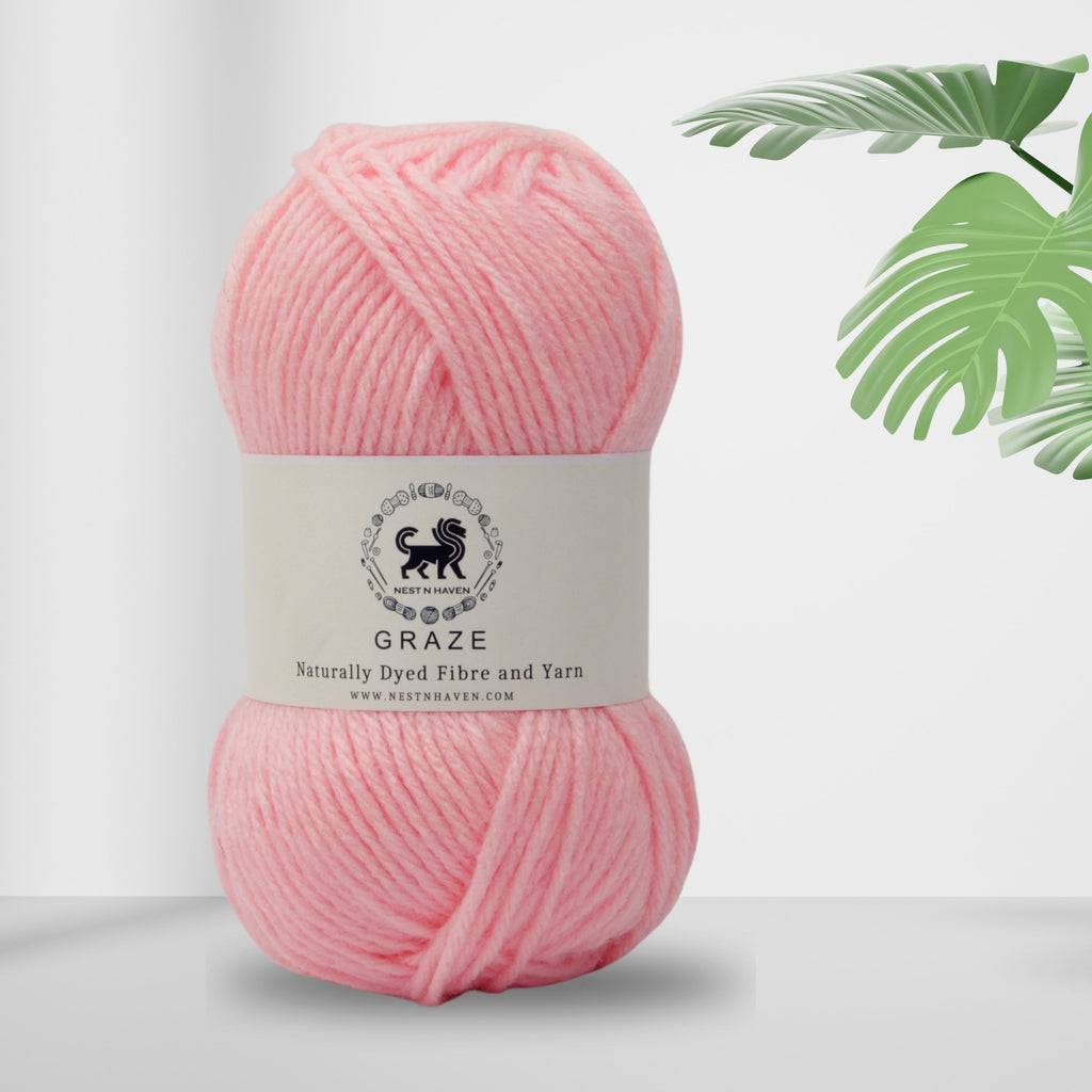 Graze Hand Knitting and Crochet Bulky Yarn (100 gram) - Baby Pink