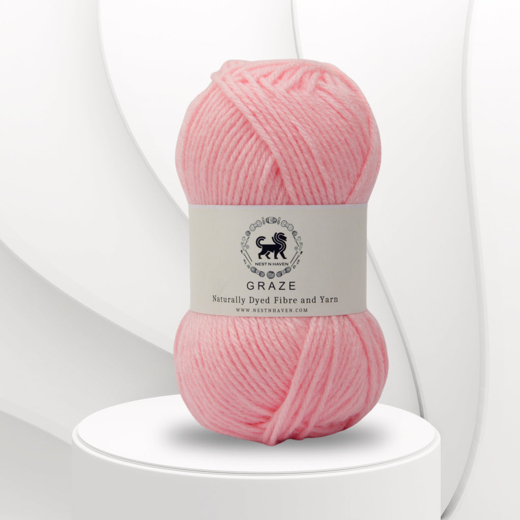Graze Hand Knitting and Crochet Bulky Yarn (100 gram) - Baby Pink