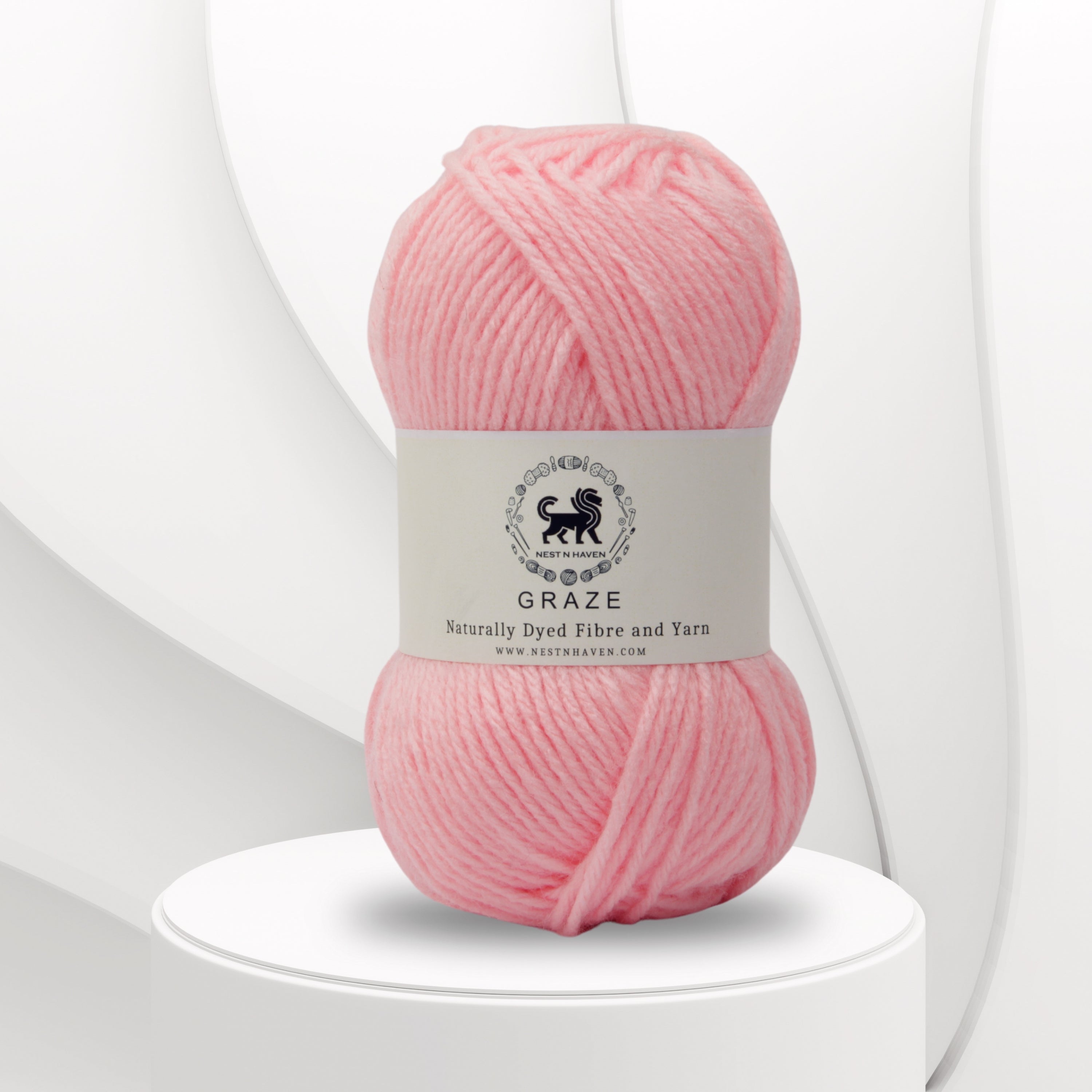 Graze Hand Knitting and Crochet Bulky Yarn (100 gram) - Baby Pink