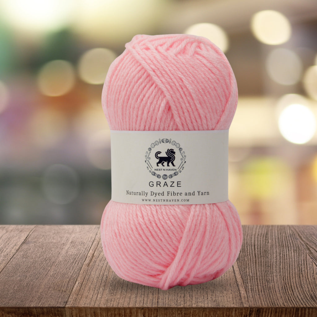 Graze Hand Knitting and Crochet Bulky Yarn (100 gram) - Baby Pink