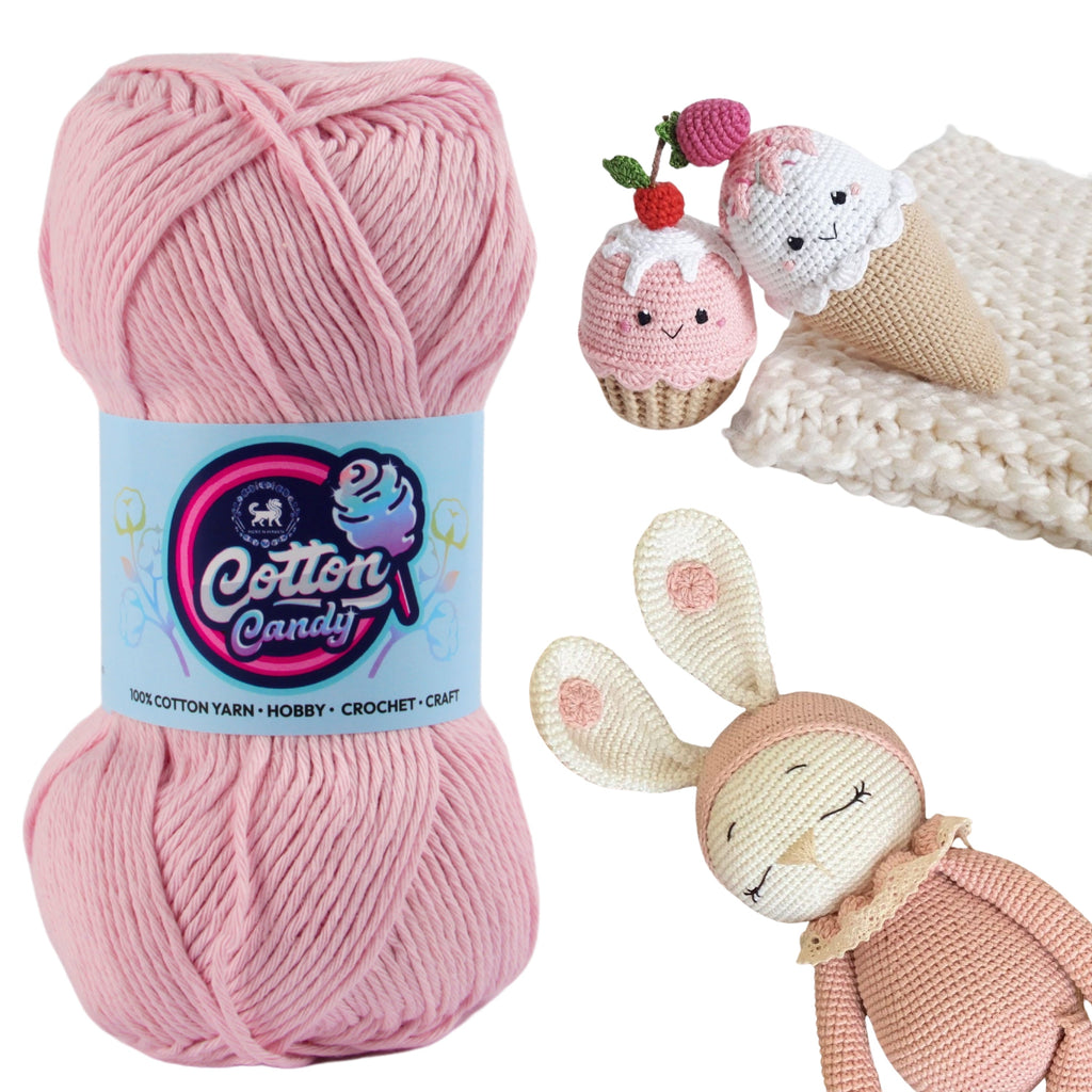Cotton Candy Cotton Yarn (100 gram) - Baby Pink