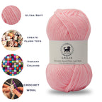 Graze Hand Knitting and Crochet Bulky Yarn (100 gram) - Baby Pink