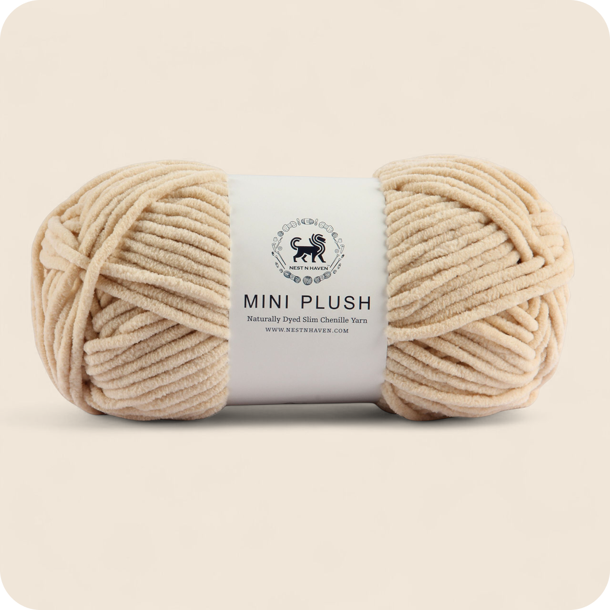 MINI Plush Chenille Yarn (100 gram) - Beige