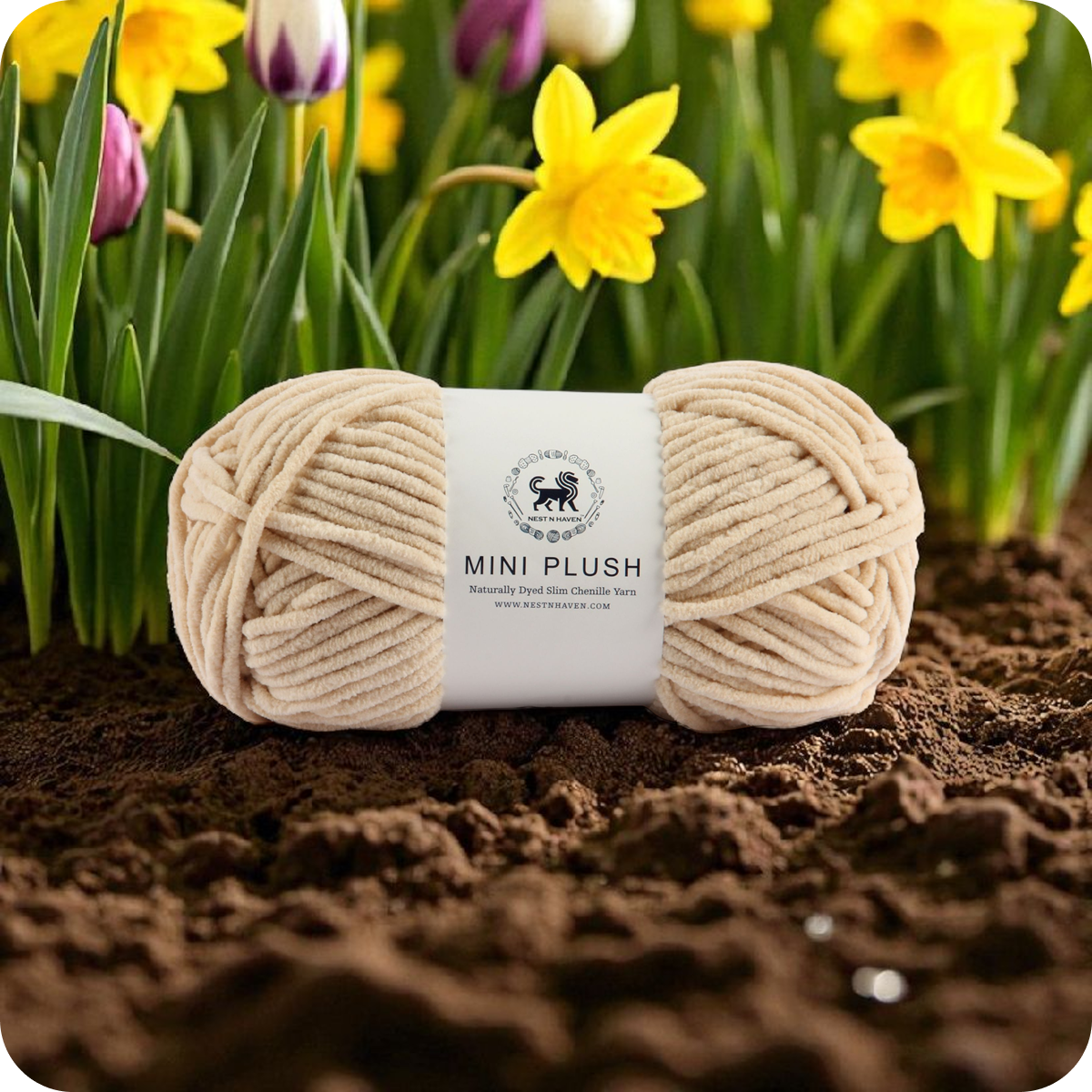 MINI Plush Chenille Yarn (100 gram) - Beige