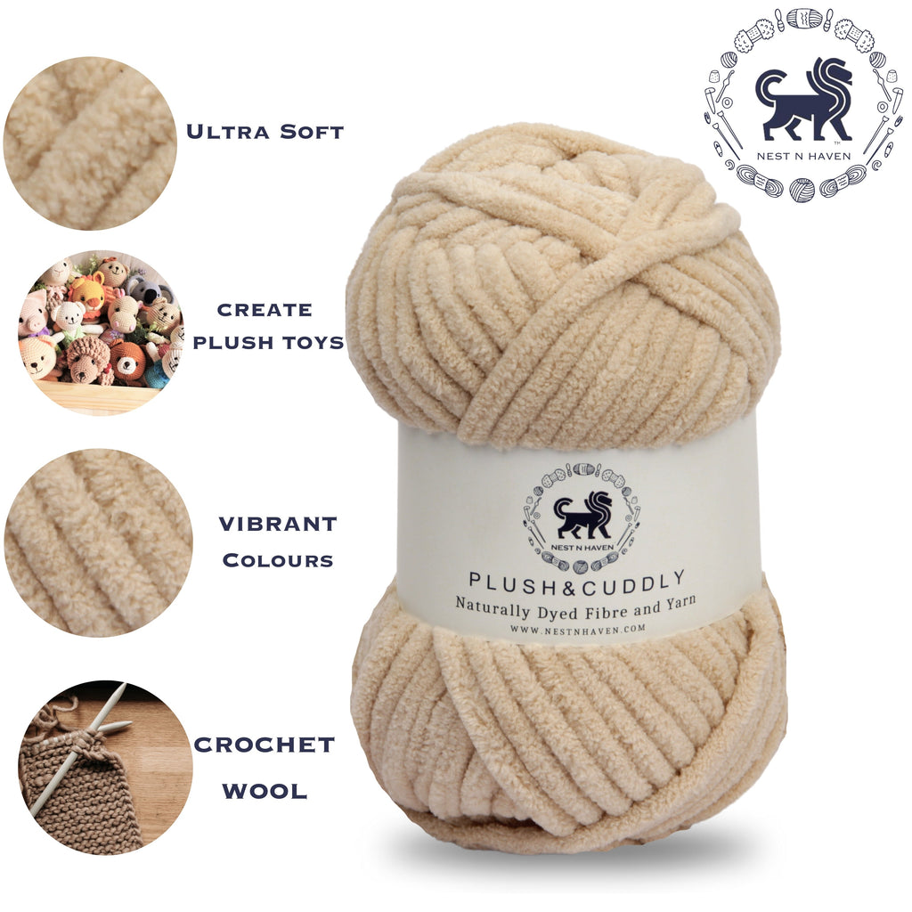 Plush and Cuddly Yarn (100 gram) - Beige