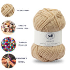 Graze Hand Knitting and Crochet Bulky Yarn (100 gram) - Beige