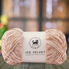 Ice Velvet Yarn, Chenille Supersoft Hand Knitting yarn Ball: (100 Gram) Beige